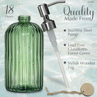 18oz Green Soap Dispenser With Rust Proof Pump  Refillable Bathroom Soap Dispens