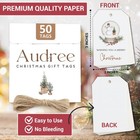 Audree 50 Pcs Christmas Gift Tags With String - Cozy Holiday Gift Tags For Xm   