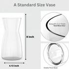 Premium Quality Glass Vase - Clear Vase  Crystal Glass Flower Vase For Rustic Ho