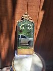 Vintage Wood Mirror With Etching Antique Gold Carved 