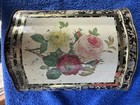 Vintage Floral Metal Tin Container Made In England Decorative Storage Boxcottage