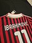 New 2011 12 Ac Milan Zlatan Ibrahimovic Kit Shirt Jersey Soccer L And Xl