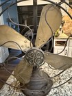 Antique Ge General Electric 75423 12    Brass Blade Oscillating Fan Vintage