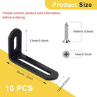 10 Pcs Adjustable Corner Bracket  2 x1 x0 5  Metal Slotted L Brackets Heavy Duty
