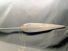 Old Beautiful African Spear Sango  19th  Central Africa  Tinplat  Carved Wood