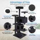 54in Cat Tree Tower Condo Furniture Scratch Post For Kittens Pet Play House Gray