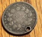 Chile 1856 So Silver Decimo - Holed