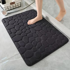 3d Non Slip Bathroom Mat Bath Mats Absorbent Doormat Carpet Cobblestone Embossed