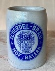 Trio Of Half-liter Scherdel-brau Hof Bayern German Glazed Stoneware Beer Stein