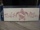 Salt Life Decal - 12  Medium Surface Mount Sticker - Turtle - Red   White Sa864