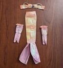 Vtg 1990s Barbie Swimwear Mermaid Top   Tail W sea Twins Tails   Large Gold Tail