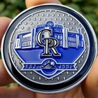 Premium Mlb Colorado Rockies Poker Card Guard Chip Protector Coin Golf Marker