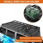 Double 5 3gal Jerry Can Holder Mount Accessory For Roof Rack Off-road Overland