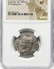 Caracalla 198-217 Ad  Ngc Xf  Huge Silver Tetradrachm  Antioch Roman Empire Coin