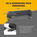 2 Pcs Universal Ski Snowboard Roof Rack Racks Carrier For 2 Pair Skis Or 2 Snowb