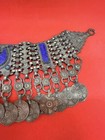 Antique Silver Color Islamic Ottoman Tibetan Dancing Lapis Bracelet Choker    