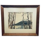 Set Of 3 Original Japanese Woodblock Print Tomikichiro Tokuriki Mt  Fuji Framed