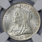 1899 Great Britain Silver Shilling Ngc Ms 64