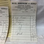 Vintage 1955 Receipts Avon Lumber Buck Hardware   Supply Avon Ohio