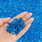  Sea Glass Stones - 1 3lb Polished Pebbles  1 4   3 8 Inch  For Crafts  Blue