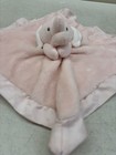 Carters Pink Elephant Baby Lovey Security Blanket Plush Dots Satin Trim