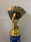 Poker Trophy 9  Tall   free Engraving  