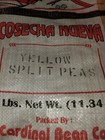 25 Lb  Bulk Wholesale Organic Dried Yellow Split Peas - Made In Usa