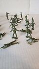Vintage Marx Navarane Playset 21 American   14 German Soldiers   Army Men Lot Ff