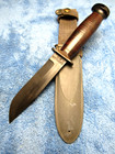 Wwii Ww2 Usn Mark1 Camillus Small Letter Usn  Fighting Knife In Excellent  Cond 