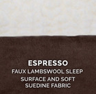 Xl Orthopedic Dog Bed Sherpa Suede Mattress Espresso Washable Cover