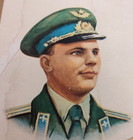 Space Program Poster Original Rare Ussr Soviet Gagarin  Vostok 1