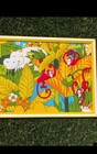 Vintage Rare 1970s Safari Jungle Animal Textile Art