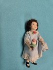 Vtg Dollhouse Miniature Artisan Porcelain Victorian Child Little Girl Doll Ooak