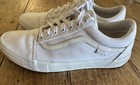 Vans Old Skool Off The Wall White Canvas Skate Shoes Men   s Size 11 Low Top