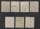 Us Scott O15-o21 19th Century Interior Dept  Official Stamps With Fancy Cancels 