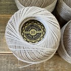Vintage J p Coats Big Ball Crochet Thread Lot 9 Size 10 Ecru Mercerized 250 Yds