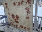 Vtg Linen Tablecloth Victory Kb Hand Prints Tag Palm Rare Nos 52 X 52 Pristine