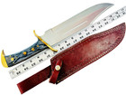 Huge Bowie Knife   Sheath Unknown Brand Massive Thick Fixed Blade Rare Knives