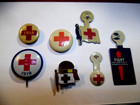 Lot 7 Antique Early 1900 s Red Cross   Infantile Paralysis Pins