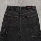 Vintage Fubu Collection Black Cargo Carpenter Jeans Boys 14 Heavyweight Denim