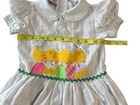 Vintage Youndland Striped Chicks Eggs Pleated Toddler Girls Dress Size 3t Spring