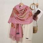 Luxury Women Winter Warm Cashmere Scarf Thick Pashmina Shawl Wrap Printed Poncho