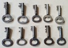 10 Antique Trunk Keys   Vintage Steamer Chest Lock Style  Corbin  Eagle  Taylor