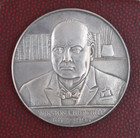 1965 Sterling Silver Death Medal Sir Winston Churchill Great Britain Box Papers