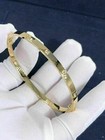 3 90ct Round Lab Created Diamond Women s Bangle Bracelet 14k Yellow Gold Finish