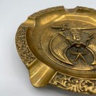 Vintage Shriners Masonic Heavy Solid Brass Cigar Ashtray 1 5 Lbs 7 25 