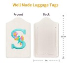 Personalized Initial Luggage Tag For Suitcase cute Embroidered Letter Leather