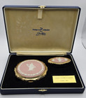 Vtg Stratton Compact   Lipview Set  terpsichore Goddess Of Dance Wedgwood Pink 