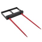 39  Dual Hay Bale Spear Skid Steer Loader Tractor Bucket Attachment 4000lbs