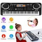 Piano Keyboard For Kids   Beginer 61 Key Electric Digital Music Keyboard W  Mic